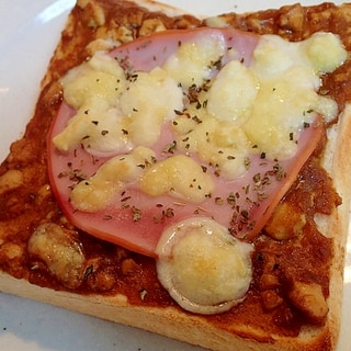 ❤豆腐カレーとハムチーズのトースト❤